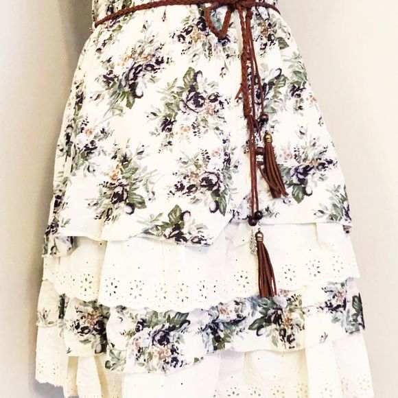 Blue Bird | Anthropologie layered floral dress - Picture 5 of 8